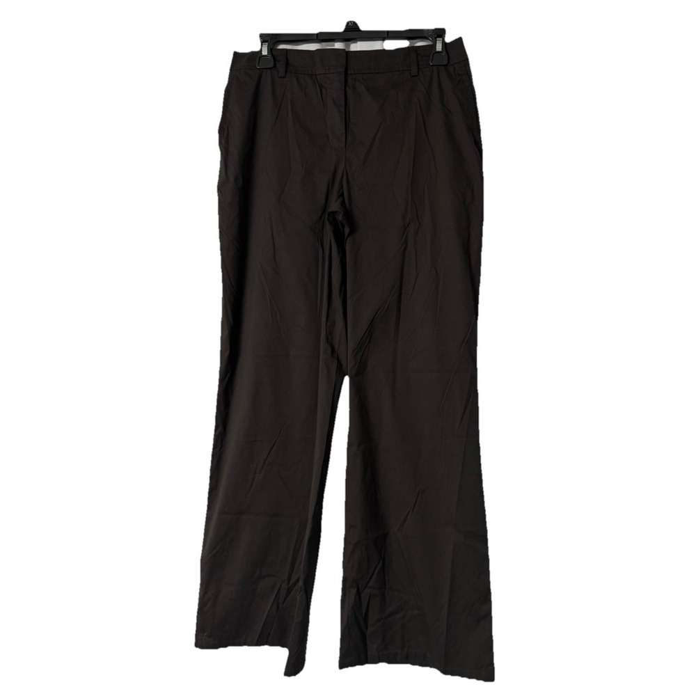 Akris Punto Womens Black Stretch Wide Leg Dress Pants Slacks Trousers US Size 6